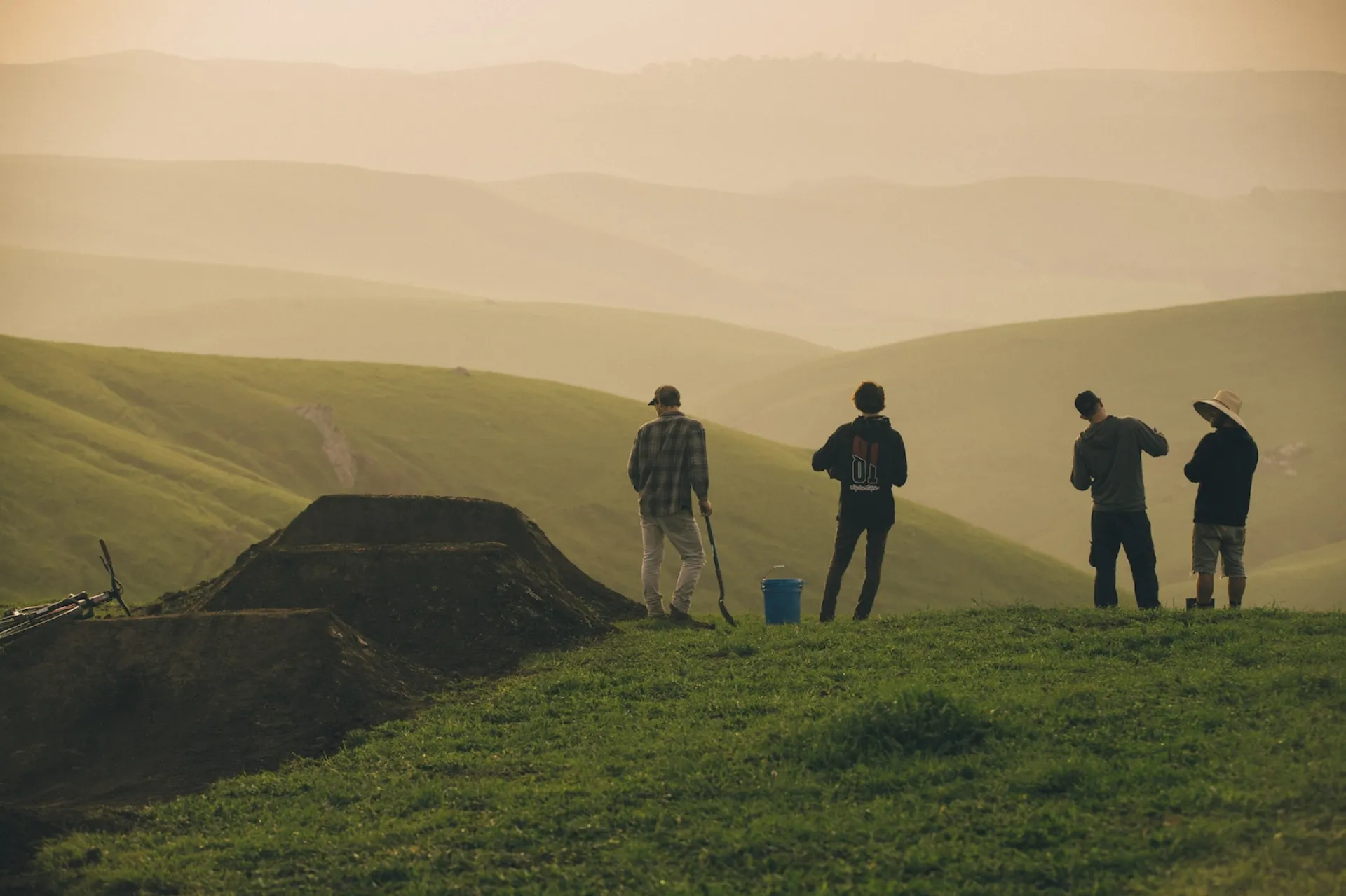 Anthill crew helping to build the course for unReal One-shot segment. Photo by Sterling Lorence. Outdoor film production company, Action sports cinematography team, Adventure filmmaking experts, Award-winning outdoor filmmakers, Cinematic storytellers for outdoor brands, Specialized action film crew