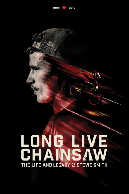 Official poster for the mountain bike film "Long Live Chainsaw"