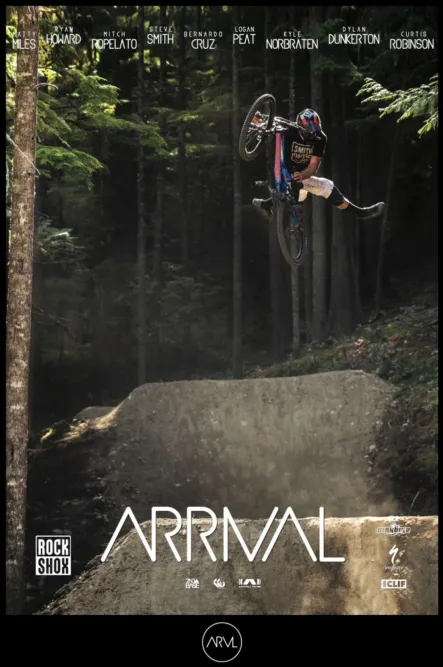 Official film poster for the mountain Bike Film "Arrival" by Anthill Films