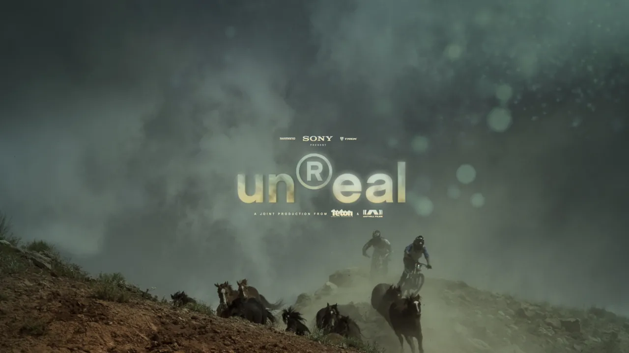 Mountain Bikers ride with Horses for unReal Film