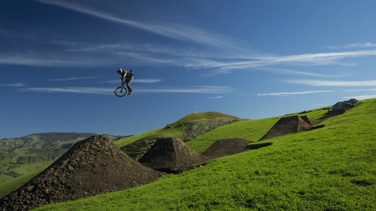 Brandon Semenuk tailwhips through the doubles on unReal's infamous "OneShot" line.