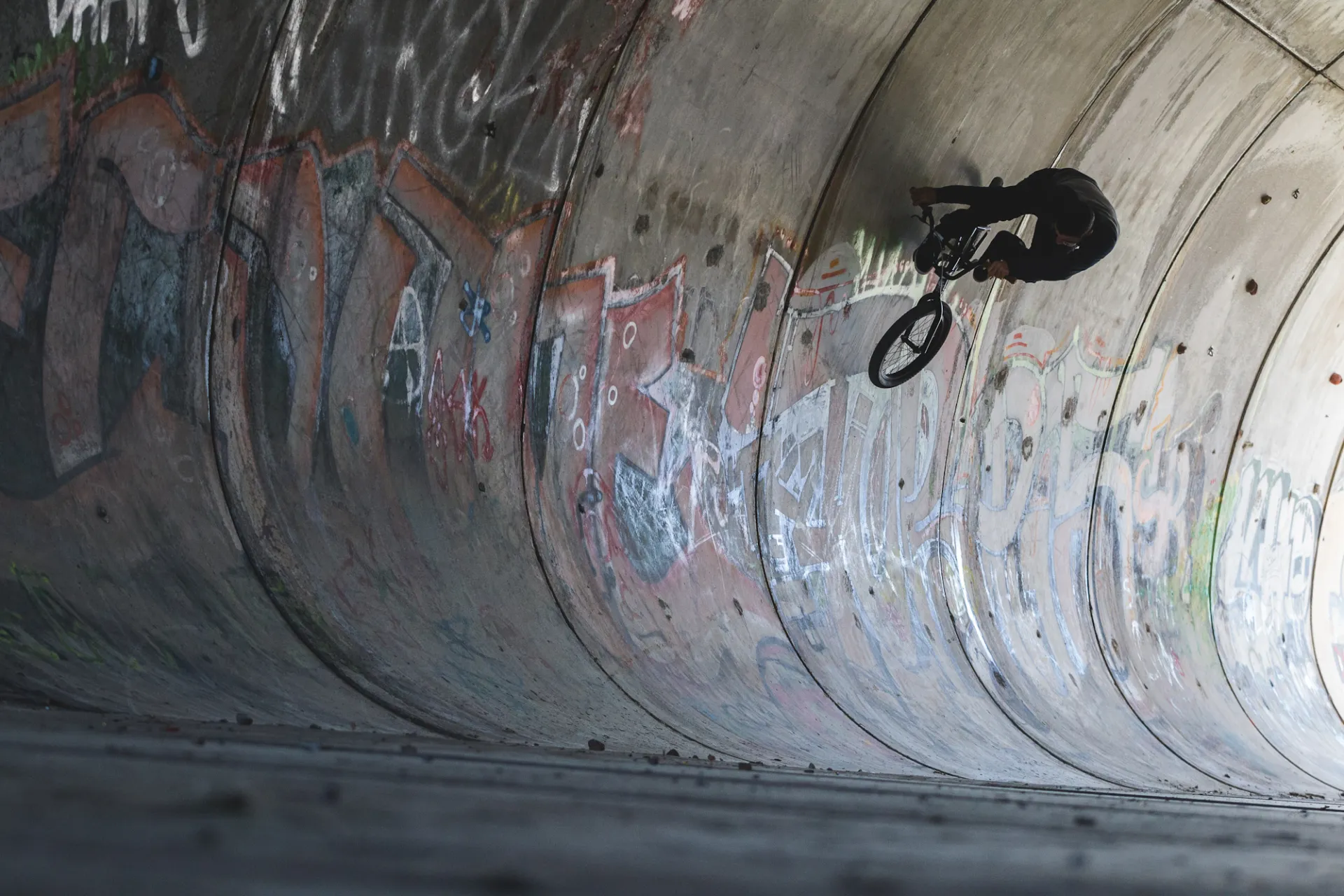 Brett Rheeder rides an urban quarter pipe in Spain for Sony Dream Capture. Photo: Harookz